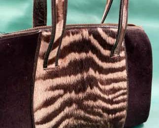 Rare Zebra Fur Purse