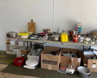 Kitchen items, pots & Pans, baking supplies, MORE