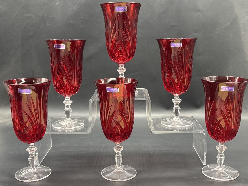 (6) Newberry Red Marquis by Waterford Iced Tea