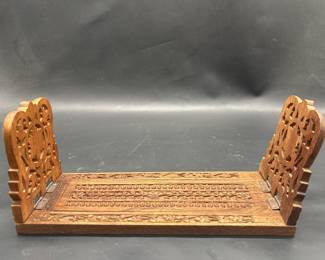 Intricately Carved Bookends from India