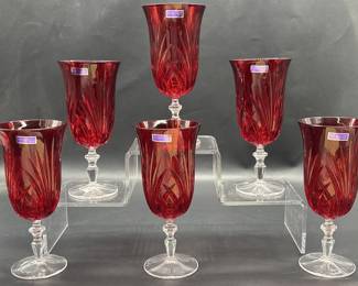 (6) Newberry Red Marquis by Waterford Iced Tea