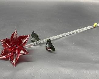 Waterford Crystal Fleurology Red Poinsettia