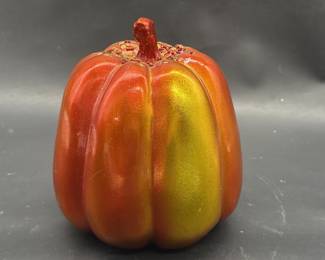Organge & Gold Pumpkin Figurine
