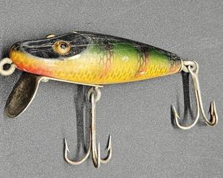 Antique Green and Yellow Wood Fishing Lure