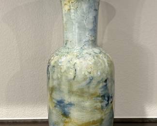 lue Mottled Art Glass 19.5in Vase