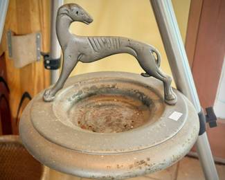 Vintage greyhound floor ashtray