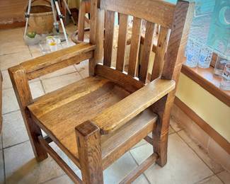 Antique mission-style chair