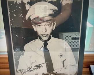 Photo of Barney Fife, autographed by Don Knotts
