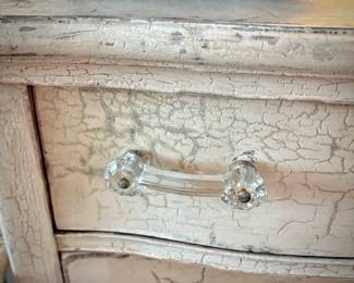 Antique chest with authentic crackle finish