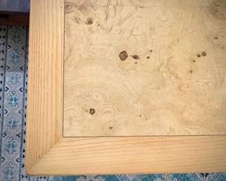 1980s Henredon burl Ming-style coffee table