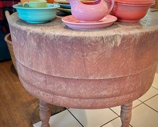 Antique butcher chopping block