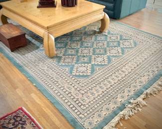 Green oriental rug