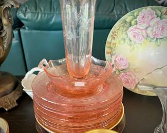 Pink Depression glass