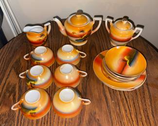 Japanese Island Sunset tea set.