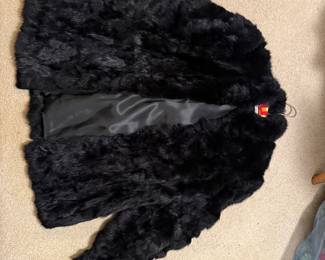 Vintage rabbit fur coat