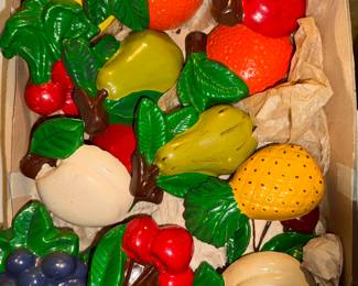 Ceramic fruit wall hangings