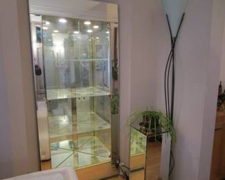 Light up curio display cabinet