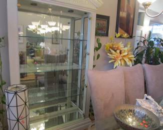 Several large display cabinets post modern