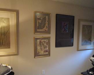Lots of framed art