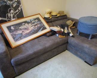 Modern sectional sofa and ottoman