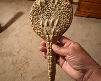 Vintage Reptile hand mirror