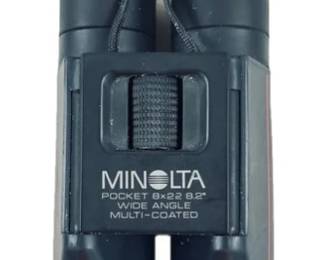 Minolta Pocket 8 X 22 8.2 Wide Angle Multi-coated Binoculars With Case