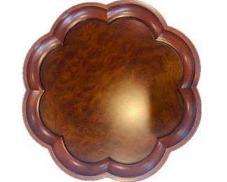 Williamsburg Wooden Serving Tray With Scalloped Border