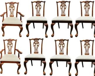 Ethan Allen Mahogany 18th Century Chippendale Chairs