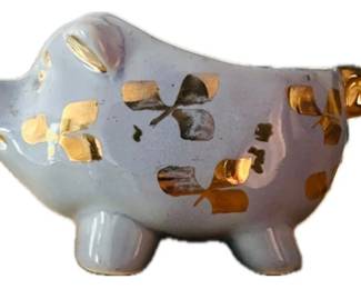 Porcelain Piggy Sugar Holder Or Small Planter