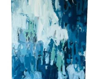 Acrylic On Canvas Ocean Swell By Darien Artist Britt Baer