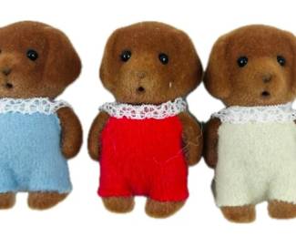 Calico Critters Chocolate Labrador Triplets