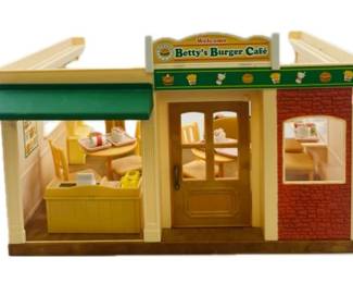 Calico Critter House Betty's Burger Cafe And Cash Register