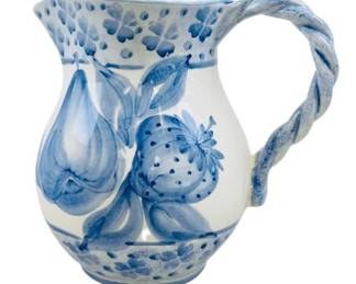 Hand Painted Italian Ceramic Pitcher