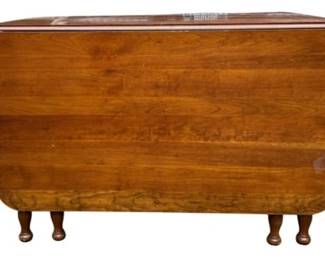 Vintage Solid Cherry Dining Table Gate Leg - Seats 4 - 8 -with 3 Leaves - And Pads