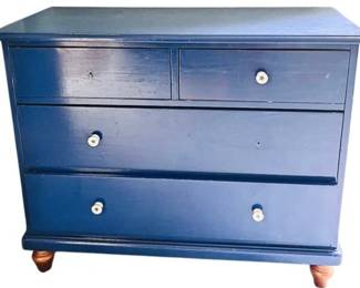 Blue Painted Wooden Dresser