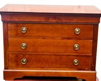 French Empire Style Cherry Dresser - Original Label On Reverse