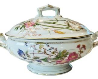 Hand Painted Limoges Porcelain Covered Tureen