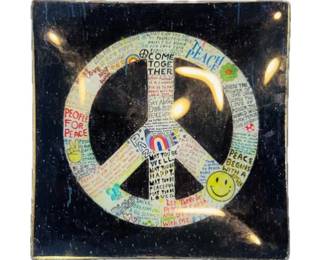 Sugarboo & Co. Decoupage Glass Peace Plate