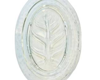 Vintage Pyrex Glass Carving Platter With Cut Glass Floral Border