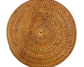 Artesia Round Honey Woven Rattan Placemats (8)