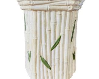 Metal Bamboo Design Container - Plant Or Umbrella Stand