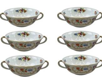 Noritake/Dresdena Flat Cream Soup Bowls (6)