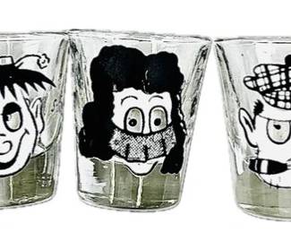 Vintage Googly Eyes Shot Glasses - 1950s