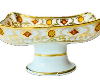 Antique Porcelain Pedestal Base Compote