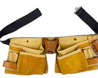 Nicholson Carpenter Apparel Leather 427 Leather Contractor Tool Belt. Adjustable.