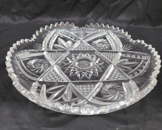 Cut Crystal Round Tray
