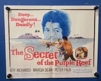 1960 The Secret of the Purple Reef Poster