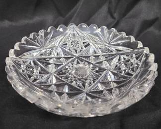 Cut Crystal Round Dish
