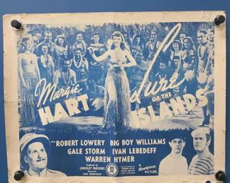 1942 Margie Hart Lure of The Island Movie Poster