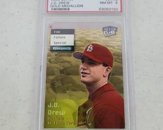 PSA Graded 8 1999 J.D. DREW Gold Medallion Card
